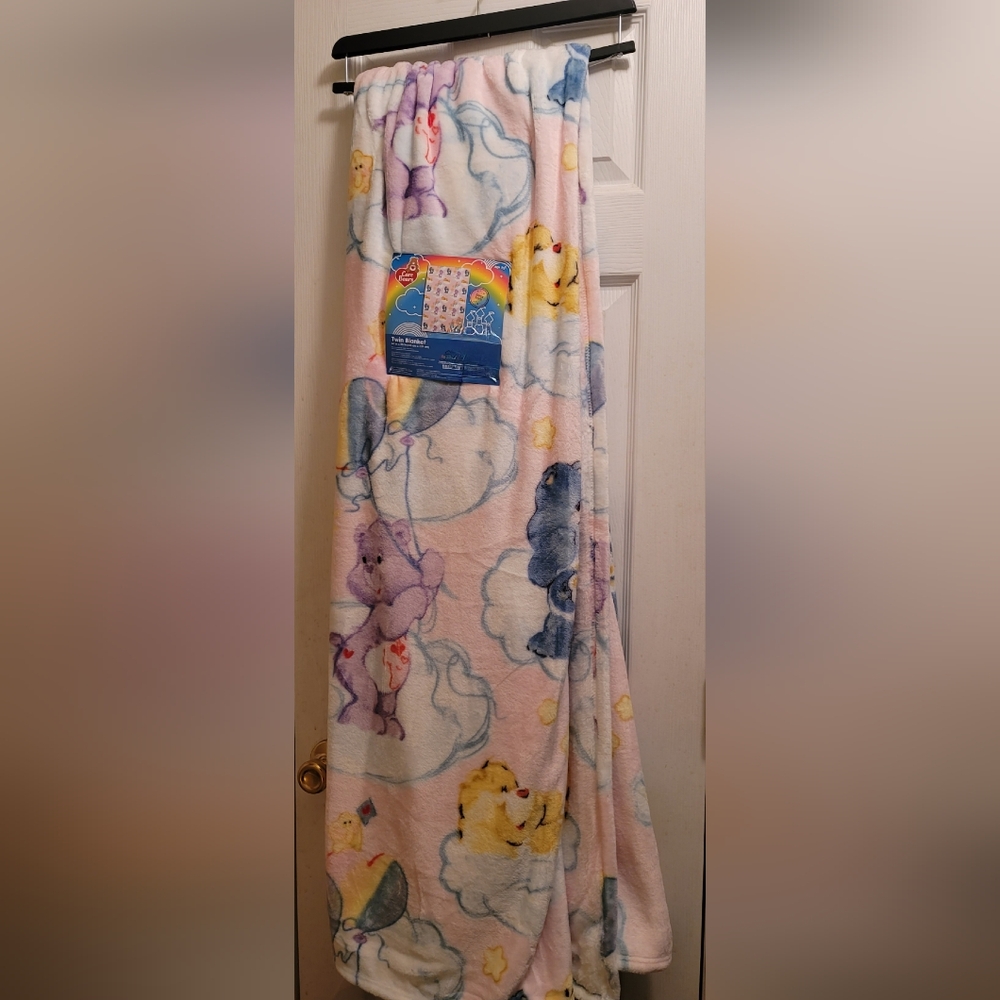 Care Bears throw blanket  60 X 90   Hard To Find, New For 2024 Twin Size